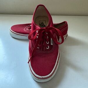 Vans Bold Red Canvas Shoes